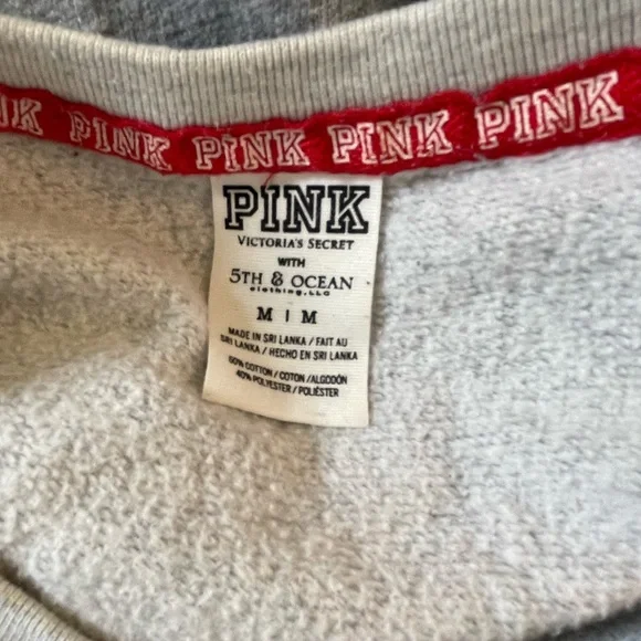 VS PINK Gray and Red Nebraska Husker Spirit Sweater size Medium - Picture 4 of 5